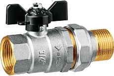 Шаровой кран Зубр полнопроходной с накидной гайкой &quot;мама-папа&quot; 3/4&quot; 51321-3/4