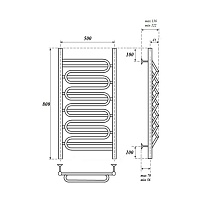 Полотенцесушитель водяной Point PN01158S П7 50x80, хром