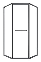 Душевой уголок Timo TTSS-100/03C-8R 100x100 правый, прозрачный, черный