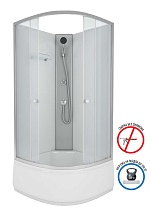 Душевая кабина Niagara Eco NG-7308-14BK 90x90, четверть круга, стекло матовое, без крыши