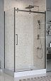 Душевой уголок BelBagno MARINO-2-AH-1-110/80-C-GM 110x80 прозрачный, оружейная сталь
