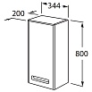 Шкаф навесной Roca Gap 35 см тиковое дерево, R