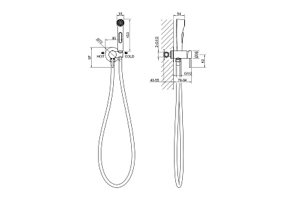 Смеситель Aquatek Европа AQ1020CR с гигиеническим душем, хром Смеситель Aquatek Европа AQ1020CR с гигиеническим душем, хром