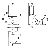 Бачок для унитаза Creavit Vitroya VT410