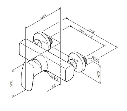 Смеситель для душа Am.Pm Spirit V2.1 F71A20000