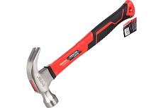 Слесарный молоток-гвоздодер BARTEX фибергласовая обрезиненная рукоятка, 0.45 кг 149457