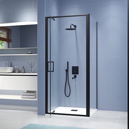 Душевой уголок RGW Stilvol SV-145B (SV-05B + Z-050-2B) 100x70 прозрачное, черный 703214507-14