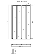 Шторка для ванны Vincea VSB-31100CL 100x140 хром, прозрачное