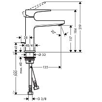 Смеситель для раковины Hansgrohe Metropol 110 32506000