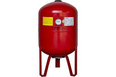 Вертикальный бак с ножками и манометром CRUWA 50л, 10 бар, присоед. 1&quot;, красный, замен. мембрана epdm, пр-во by oren/турция/ CRW 50 VMRED