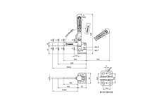 Прижим вертикальный KUKAMET с привариваемым винтом 211-4-D-C2
