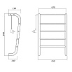 Полотенцесушитель электрический Domoterm Болеро DMT 109-P6 45x66 EK ТЭН справа, хром