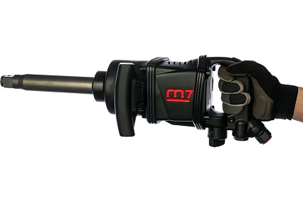 Удлинённый пневматический ударный гайковерт + головки Mighty Seven PNC-8343-8