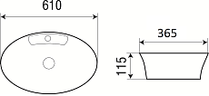 Раковина WeltWasser ELBACH 3203 61 см, 10000003858 белый глянец