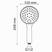 Душевая лейка WasserKRAFT Sauer A207 золото