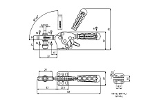 Горизонтальный прижим со стопорной рукояткой KUKAMET B111-1-L