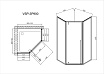 Душевой уголок Vincea Penta VSP-3P900CLGM 90x90 вороненая сталь, прозрачное