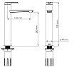 Смеситель для раковины Teska Liva Leo L E5424 черный