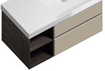 Тумба под раковину Kerama Marazzi Cubo 90 см, чаша справа, лимо матовый CUB.90.2Rh\LIM.N