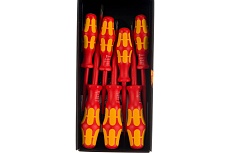 Набор VDE отверток WERA 160 iSS/7 Kraftform Plus Серия 100 с зауженным стержнем, 7 пр. WE-135961