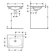 Раковина Geberit Acanto Slim 60 см