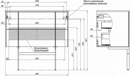 Мебель для ванной Allen Brau Reality 90 см anthracite matt