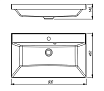 Раковина Style Line Asti 80 см белый глянец СС-00002465