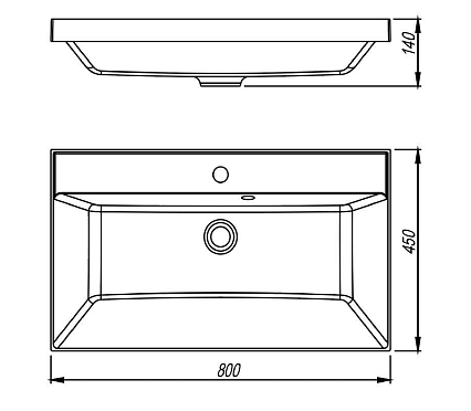 Раковина Style Line Asti 80 см белый глянец СС-00002465
