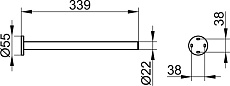 Полотенцедержатель Keuco Plan 14923010000 34 см хром