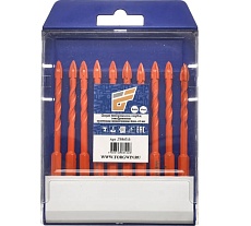 Сверло по бетону 4-грани, 6 мм, Победит наконечник, хвостовик шестигранник 1/4&quot;HEX - E, 10 шт TORGWIN T554713