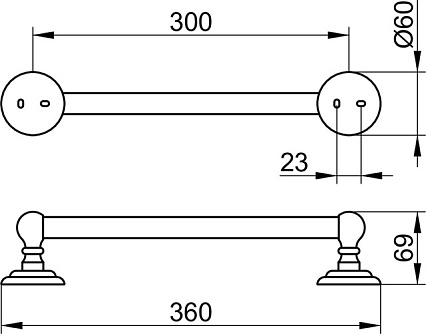 Поручень Keuco Astor 2107010000