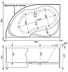 Акриловая ванна Aquanet Graciosa 150x90 L