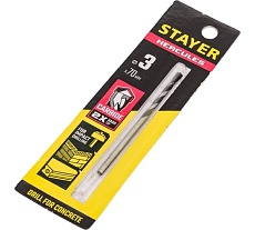 Cверло по бетону Stayer Hercules 3x70 мм 2915-070-03_z01