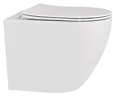 Приставной унитаз Abber Bequem AC1111 безободковый, белый