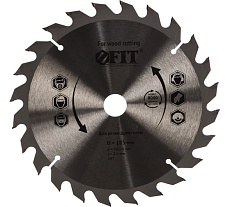 Диск пильный по дереву (185х20 мм; 24Т) для циркулярных пил FIT 37738