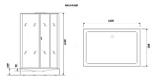 Душевая кабина Niagara Premium NG-6012-01QR 120x80, правая