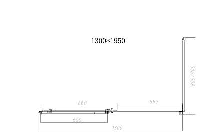 Душевой уголок Vincea Слим-Н (Slim-N) VSR-4SN9013CLBN 130x90 брашированный никель, стекло прозрачное