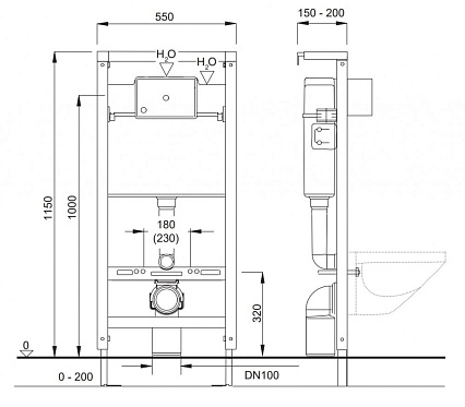 Инсталляция для унитаза Pestan Fluenta 40006356