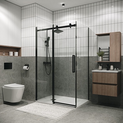 Душевой уголок Grossman Classic 120.K33.04.1090.21.00 100x90 прозрачный, черный матовый