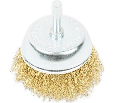 Щетка чашка со шпилькой (75 мм; латунированная проволока) для дрели Arnezi R8041175