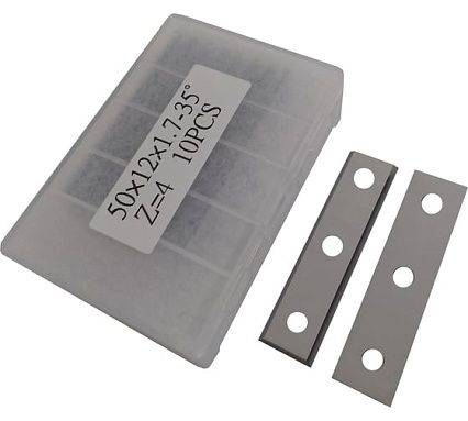 Нож сменный твердосплавный FHONK 50x12x1.7 стандарт HW 35º Z=4 NR (упаковка 10шт) 501217FK08-10