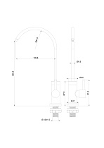 Смеситель для кухни Wonzon&Woghand WW-AE4587-MB для фильтр.воды, черный матовый