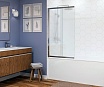 Шторка для ванны WasserKRAFT 41S02-100L Matt glass 100х140 матовая, профиль серебристый, левая