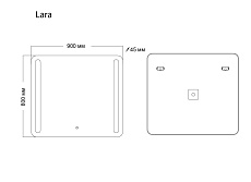 Зеркало Grossman Lara 90x80 см, с подсветкой