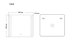 Зеркало Grossman Lara 90x80 см, с подсветкой