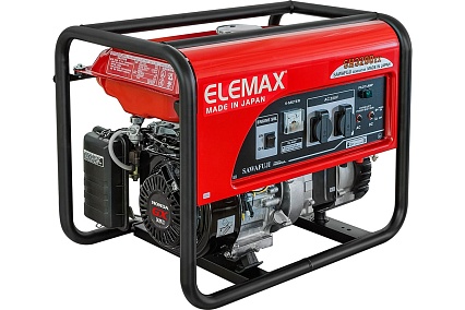 Бензиновый генератор Elemax SH3200EX-R, 2,6кВт, 230В, 623х435х491мм, 44кг, ручной запуск 00-00001250