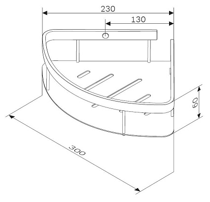 Полка Am.Pm Sense L A7454122 черный матовый