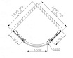 Поддон для душа Grossman Pragma PR-90 90x90 четверть круга