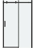 Душевая дверь Grossman Classic 140x195 прозрачное, черный матовый 100.K33.04.140.21.00