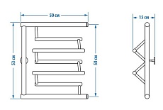 Полотенцесушитель водяной Energy Prima 50x50 см